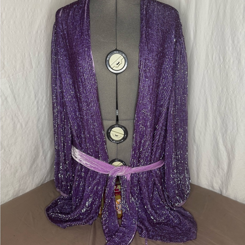 Retrofete Purple Sequin Jacket